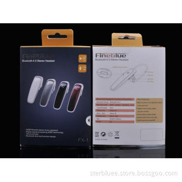 Portable Ear Hook Wireless Stereo Bluetooth Headphones with 3.5mm Audio for Mobile Phone